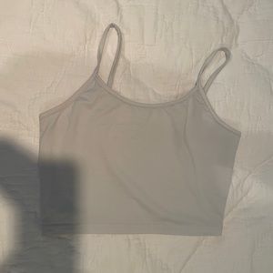 white crop tank top